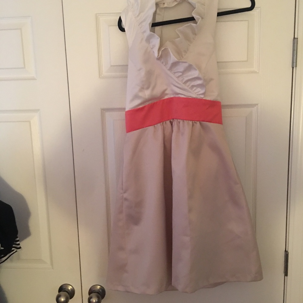 Lula Kate Bridesmaid Halter Ruffle Dress Size 8